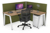 Horizon Quadro A Legs L-Shaped Corner Office Desk [1400L x 1800W with Cable Scallop] - Thumbnail 15 