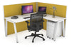 Horizon Quadro A Legs L-Shaped Corner Office Desk [1400L x 1800W with Cable Scallop] - Thumbnail 2 