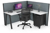 Horizon Quadro A Legs L-Shaped Corner Office Desk [1600L x 1450W] - Thumbnail 29 