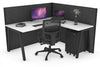 Horizon Quadro A Legs L-Shaped Corner Office Desk [1600L x 1550W with Cable Scallop] - Thumbnail 30 