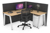 Horizon Quadro A Legs L-Shaped Corner Office Desk [1600L x 1550W with Cable Scallop] - Thumbnail 12 