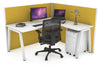 Horizon Quadro A Legs L-Shaped Corner Office Desk [1600L x 1550W with Cable Scallop] - Thumbnail 2 