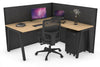 Horizon Quadro A Legs L-Shaped Corner Office Desk [1600L x 1550W with Cable Scallop] - Thumbnail 36 