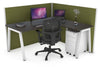 Horizon Quadro A Legs L-Shaped Corner Office Desk [1600L x 1550W with Cable Scallop] - Thumbnail 21 