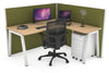 Horizon Quadro A Legs L-Shaped Corner Office Desk [1600L x 1550W with Cable Scallop] - Thumbnail 9 