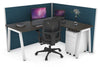 Horizon Quadro A Legs L-Shaped Corner Office Desk [1600L x 1550W with Cable Scallop] - Thumbnail 22 