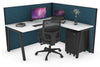 Horizon Quadro A Legs L-Shaped Corner Office Desk [1600L x 1550W with Cable Scallop] - Thumbnail 28 