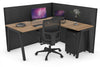 Horizon Quadro A Legs L-Shaped Corner Office Desk [1600L x 1550W with Cable Scallop] - Thumbnail 42 