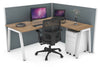 Horizon Quadro A Legs L-Shaped Corner Office Desk [1600L x 1550W with Cable Scallop] - Thumbnail 17 
