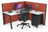 Horizon Quadro A Legs L-Shaped Corner Office Desk [1600L x 1550W with Cable Scallop] - Thumbnail 25 