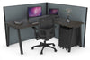 Horizon Quadro A Legs L-Shaped Corner Office Desk [1600L x 1550W with Cable Scallop] - Thumbnail 47 