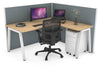 Horizon Quadro A Legs L-Shaped Corner Office Desk [1600L x 1550W with Cable Scallop] - Thumbnail 11 