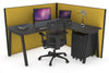 Horizon Quadro A Legs L-Shaped Corner Office Desk [1600L x 1550W with Cable Scallop] - Thumbnail 44 