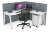 Horizon Quadro A Legs L-Shaped Corner Office Desk [1600L x 1550W with Cable Scallop] - Thumbnail 5 