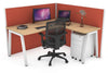 Horizon Quadro A Legs L-Shaped Corner Office Desk [1600L x 1550W with Cable Scallop] - Thumbnail 7 