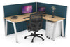Horizon Quadro A Legs L-Shaped Corner Office Desk [1600L x 1550W with Cable Scallop] - Thumbnail 10 
