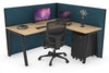 Horizon Quadro A Legs L-Shaped Corner Office Desk [1600L x 1550W with Cable Scallop] - Thumbnail 34 