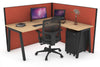 Horizon Quadro A Legs L-Shaped Corner Office Desk [1600L x 1550W with Cable Scallop] - Thumbnail 31 