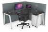 Horizon Quadro A Legs L-Shaped Corner Office Desk [1600L x 1550W with Cable Scallop] - Thumbnail 23 