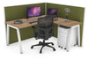 Horizon Quadro A Legs L-Shaped Corner Office Desk [1600L x 1550W with Cable Scallop] - Thumbnail 15 