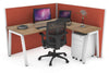Horizon Quadro A Legs L-Shaped Corner Office Desk [1600L x 1550W with Cable Scallop] - Thumbnail 13 