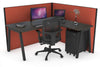 Horizon Quadro A Legs L-Shaped Corner Office Desk [1600L x 1550W with Cable Scallop] - Thumbnail 43 
