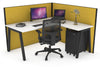 Horizon Quadro A Legs L-Shaped Corner Office Desk [1600L x 1550W with Cable Scallop] - Thumbnail 26 