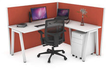  - Horizon Quadro A Legs L-Shaped Corner Office Desk [1600L x 1700W] - 1