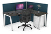 Horizon Quadro A Legs L-Shaped Corner Office Desk [1800L x 1800W with Cable Scallop] - Thumbnail 22 