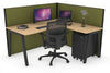 Horizon Quadro A Legs L-Shaped Corner Office Desk [1800L x 1800W with Cable Scallop] - Thumbnail 33 