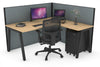 Horizon Quadro A Legs L-Shaped Corner Office Desk [1800L x 1800W with Cable Scallop] - Thumbnail 35 