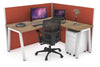 Horizon Quadro A Legs L-Shaped Corner Office Desk [1800L x 1800W with Cable Scallop] - Thumbnail 13 
