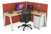 Horizon Quadro A Legs L-Shaped Corner Office Desk [1800L x 1800W with Cable Scallop] - Thumbnail 7 