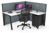 Horizon Quadro A Legs L-Shaped Corner Office Desk [1800L x 1800W with Cable Scallop] - Thumbnail 29 