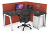 Horizon Quadro A Legs L-Shaped Corner Office Desk [1800L x 1800W with Cable Scallop] - Thumbnail 19 