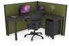 Horizon Quadro Square Legs L-Shaped Corner Office Desk [1400L x 1700W] - Thumbnail 45 