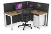 Horizon Quadro Square Legs L-Shaped Corner Office Desk [1400L x 1700W] - Thumbnail 18 