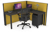 Horizon Quadro Square Legs L-Shaped Corner Office Desk [1600L x 1700W] - Thumbnail 44 