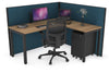 Horizon Quadro Square Legs L-Shaped Corner Office Desk [1600L x 1700W] - Thumbnail 40 