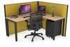 Horizon Quadro Square Legs L-Shaped Corner Office Desk [1800L x 1450W] - Thumbnail 32 