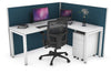 Horizon Quadro Square Legs L-Shaped Corner Office Desk [1800L x 1450W] - Thumbnail 4 