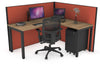Horizon Quadro Square Legs L-Shaped Corner Office Desk [1800L x 1450W] - Thumbnail 37 