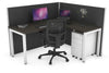 Horizon Quadro Square Legs L-Shaped Corner Office Desk [1800L x 1450W] - Thumbnail 24 