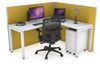 Horizon Quadro Square Legs L-Shaped Corner Office Desk [1800L x 1450W] - Thumbnail 2 