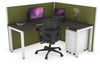 Horizon Quadro Square Legs L-Shaped Corner Office Desk [1800L x 1450W] - Thumbnail 21 
