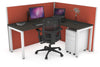 Horizon Quadro Square Legs L-Shaped Corner Office Desk [1800L x 1450W] - Thumbnail 19 