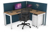 Horizon Quadro Square Legs L-Shaped Corner Office Desk [1800L x 1450W] - Thumbnail 16 