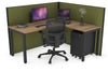 Horizon Quadro Square Legs L-Shaped Corner Office Desk [1800L x 1450W] - Thumbnail 39 