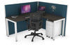 Horizon Quadro Square Legs L-Shaped Corner Office Desk [1800L x 1450W] - Thumbnail 22 