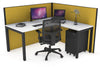 Horizon Quadro Square Legs L-Shaped Corner Office Desk [1800L x 1550W with Cable Scallop] - Thumbnail 26 